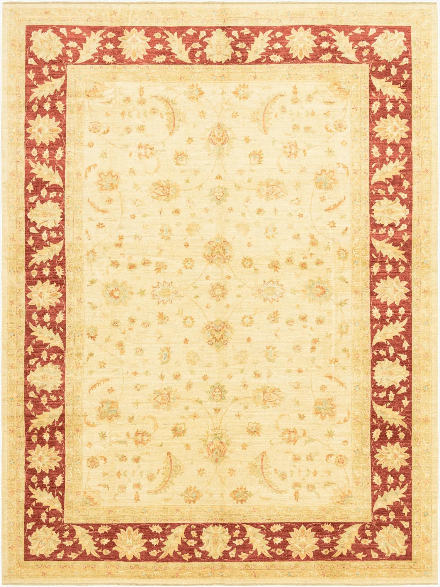 10' 1 x 13' 7  Hand Knotted Peshawar Ziegler Rug