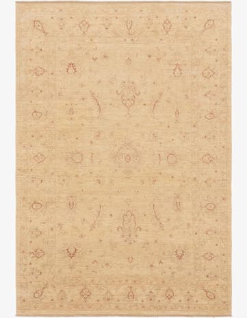 5' 7 x 8' Hand Knotted Peshawar Ziegler Rug