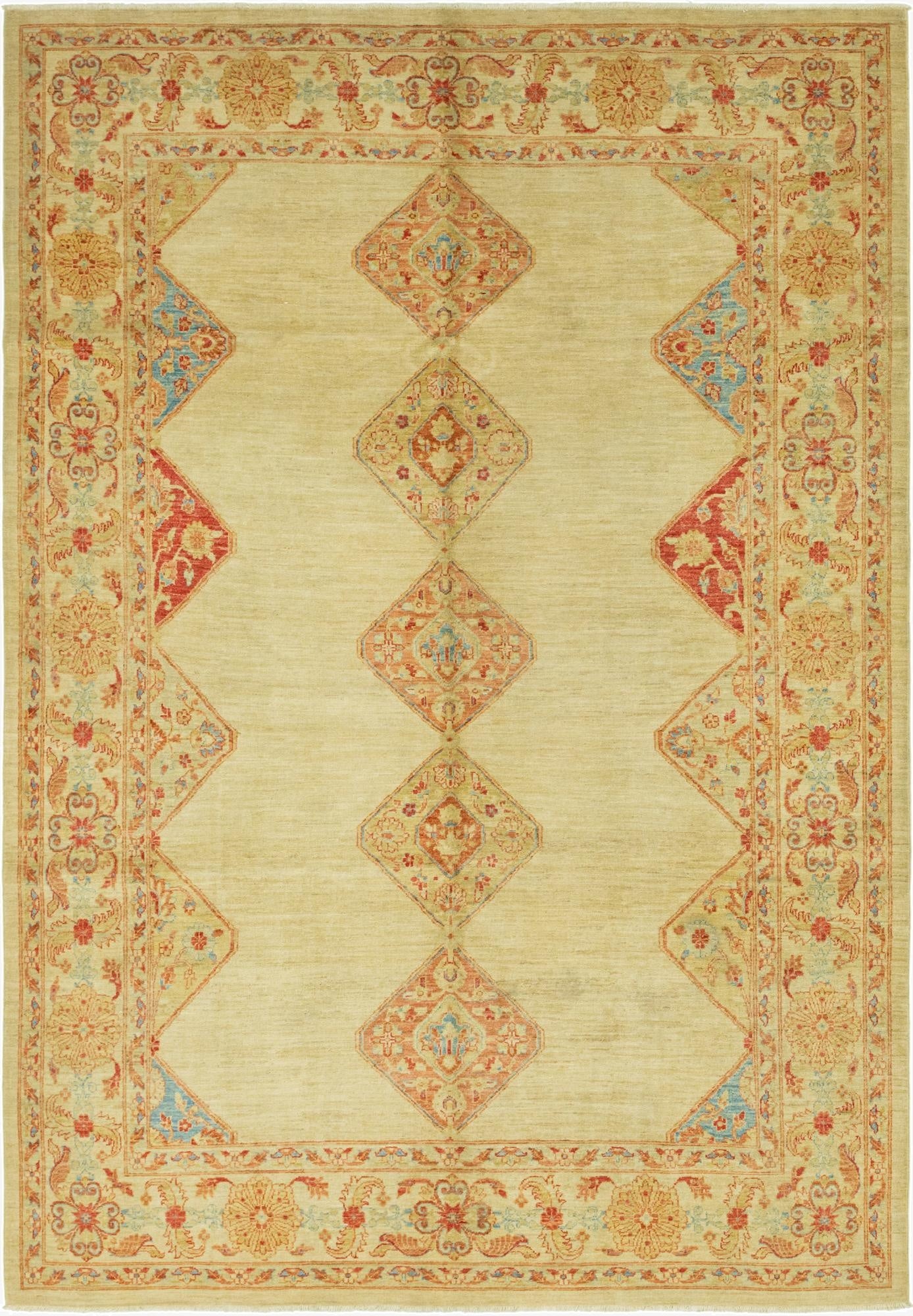205cm x 300cm  Hand Knotted Peshawar Ziegler Rug