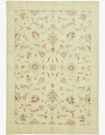 6' x 9' 4 Hand Knotted Peshawar Ziegler Rug
