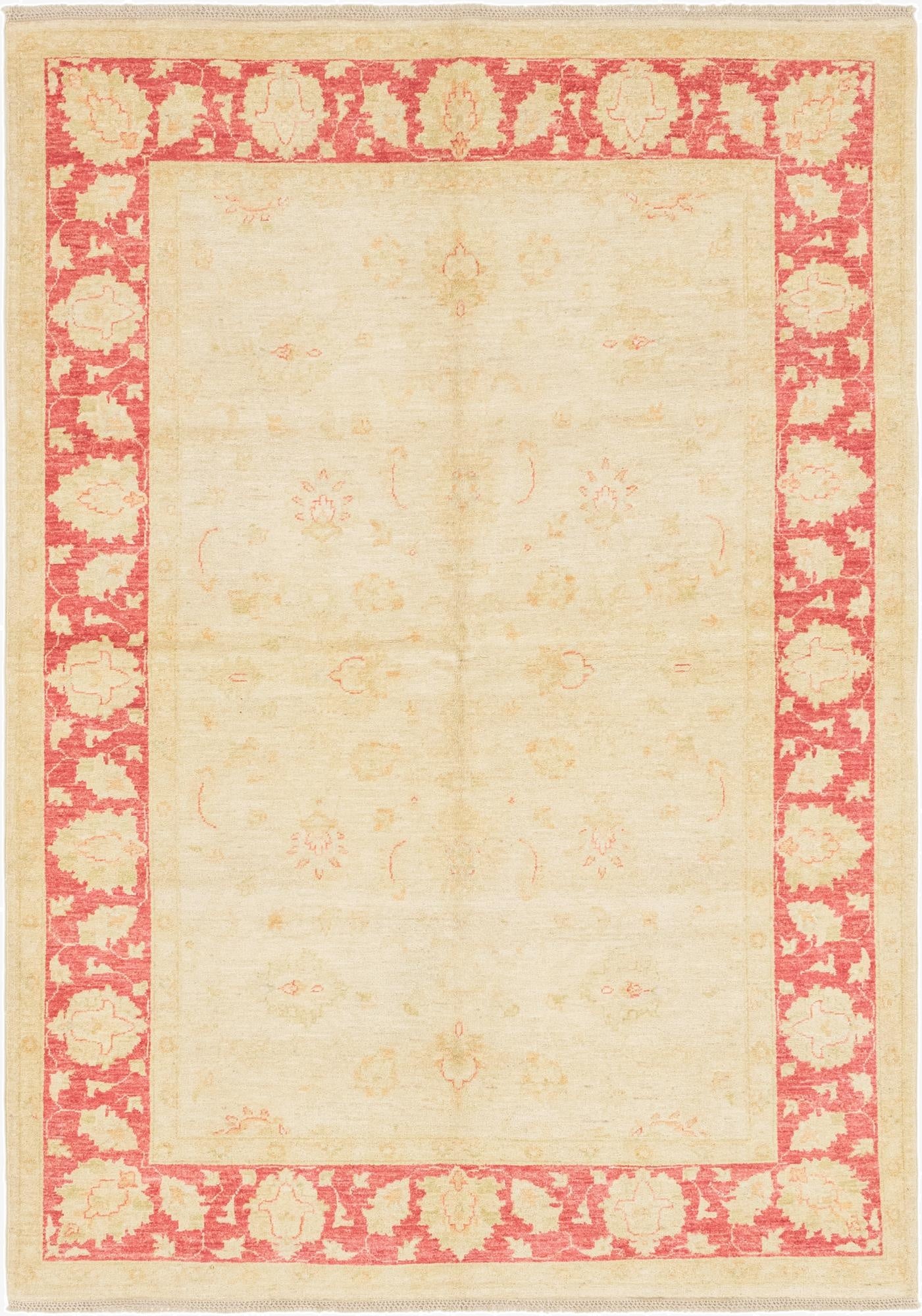 5' 8 x 8'  Hand Knotted Peshawar Ziegler Rug