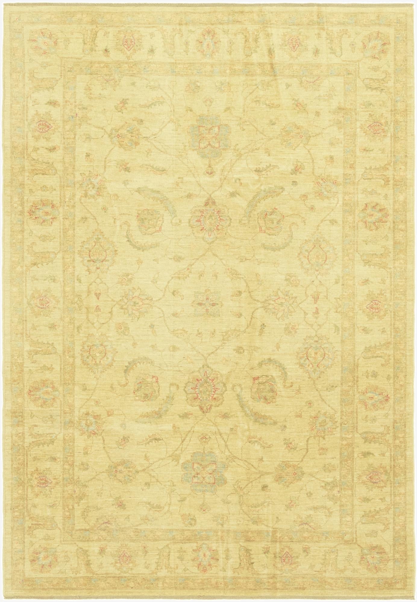 6' 9 x 9' 9  Hand Knotted Peshawar Ziegler Rug