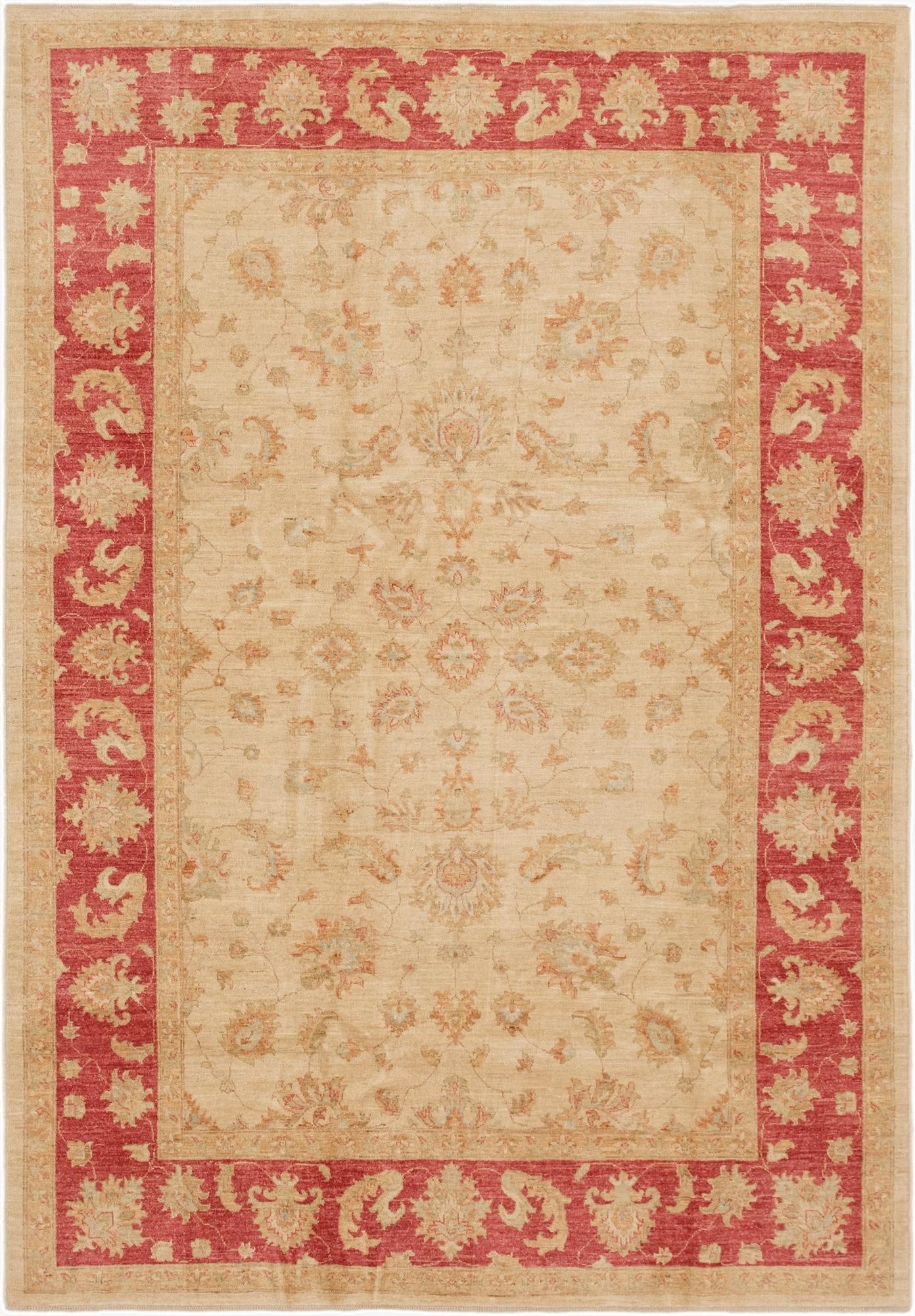 6' 6 x 9' 4  Hand Knotted Peshawar Ziegler Rug