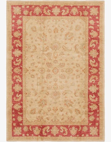 6' 6 x 9' 4 Hand Knotted Peshawar Ziegler Rug