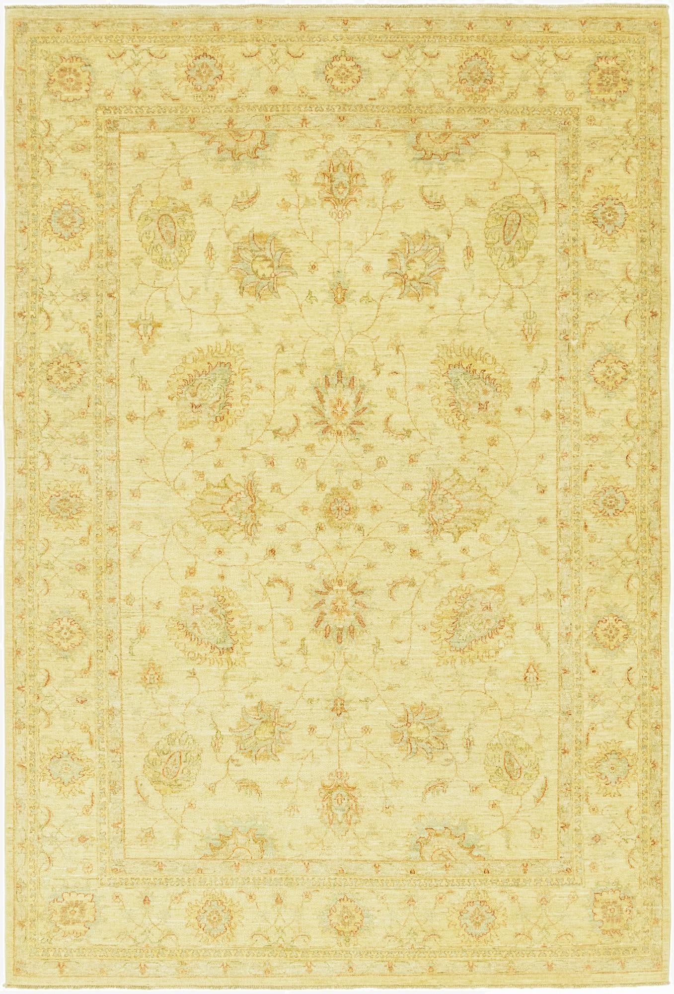 6' 7 x 10' 2  Hand Knotted Peshawar Ziegler Rug