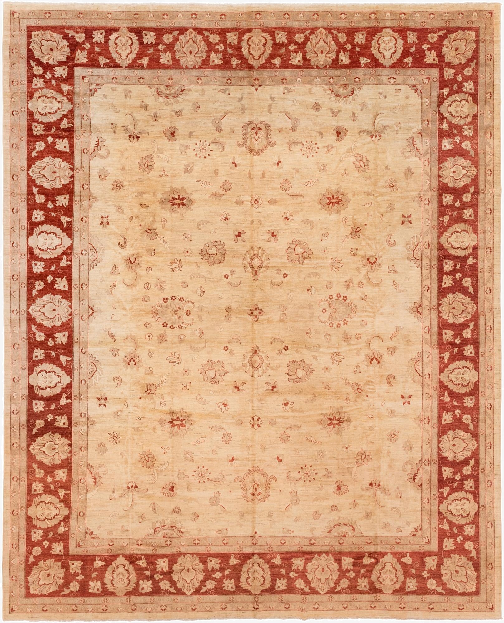 15' 10 x 19' 5  Hand Knotted Peshawar Ziegler Rug