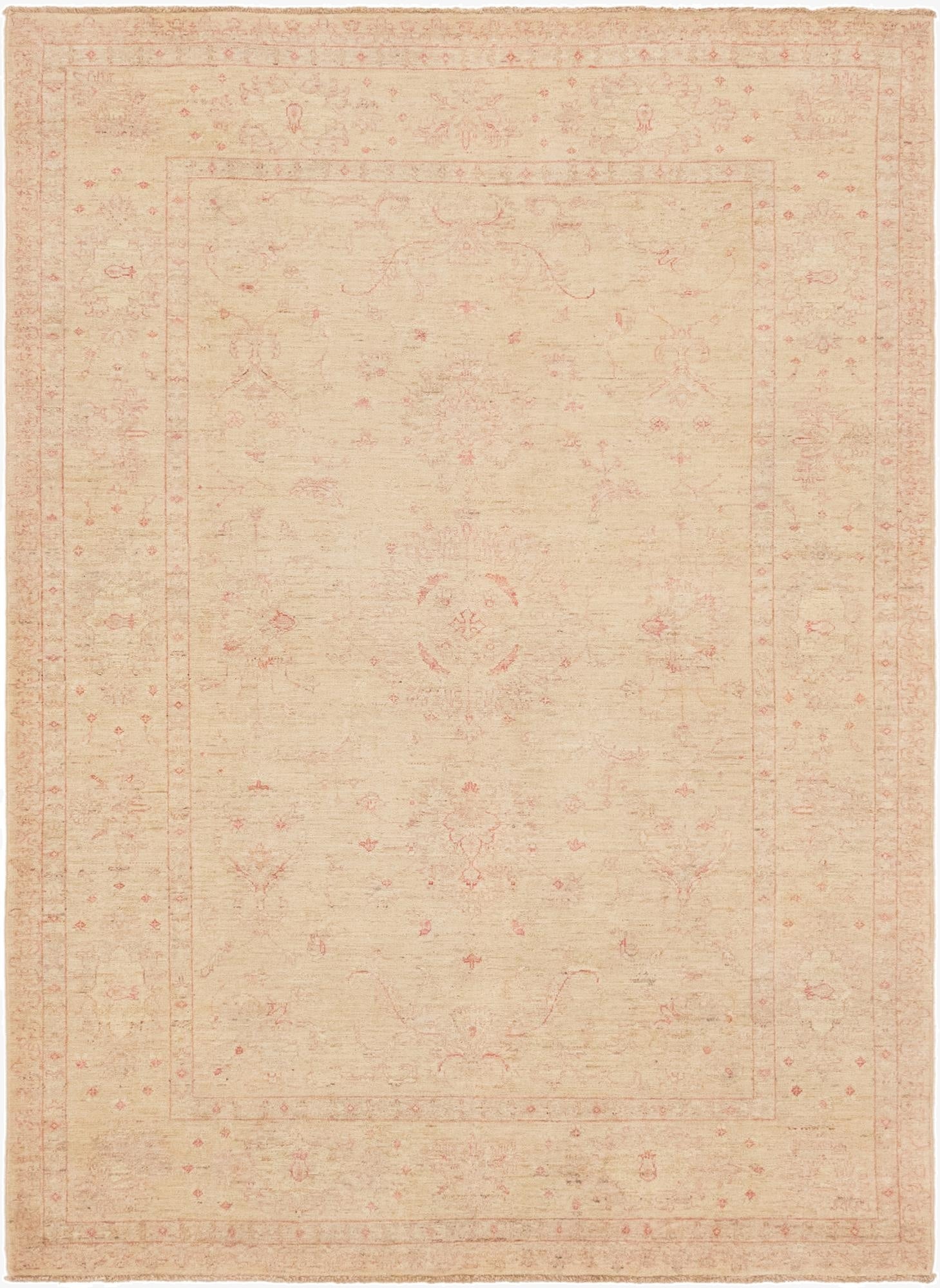 5' 9 x 8' 1 Hand Knotted Peshawar Ziegler Rug