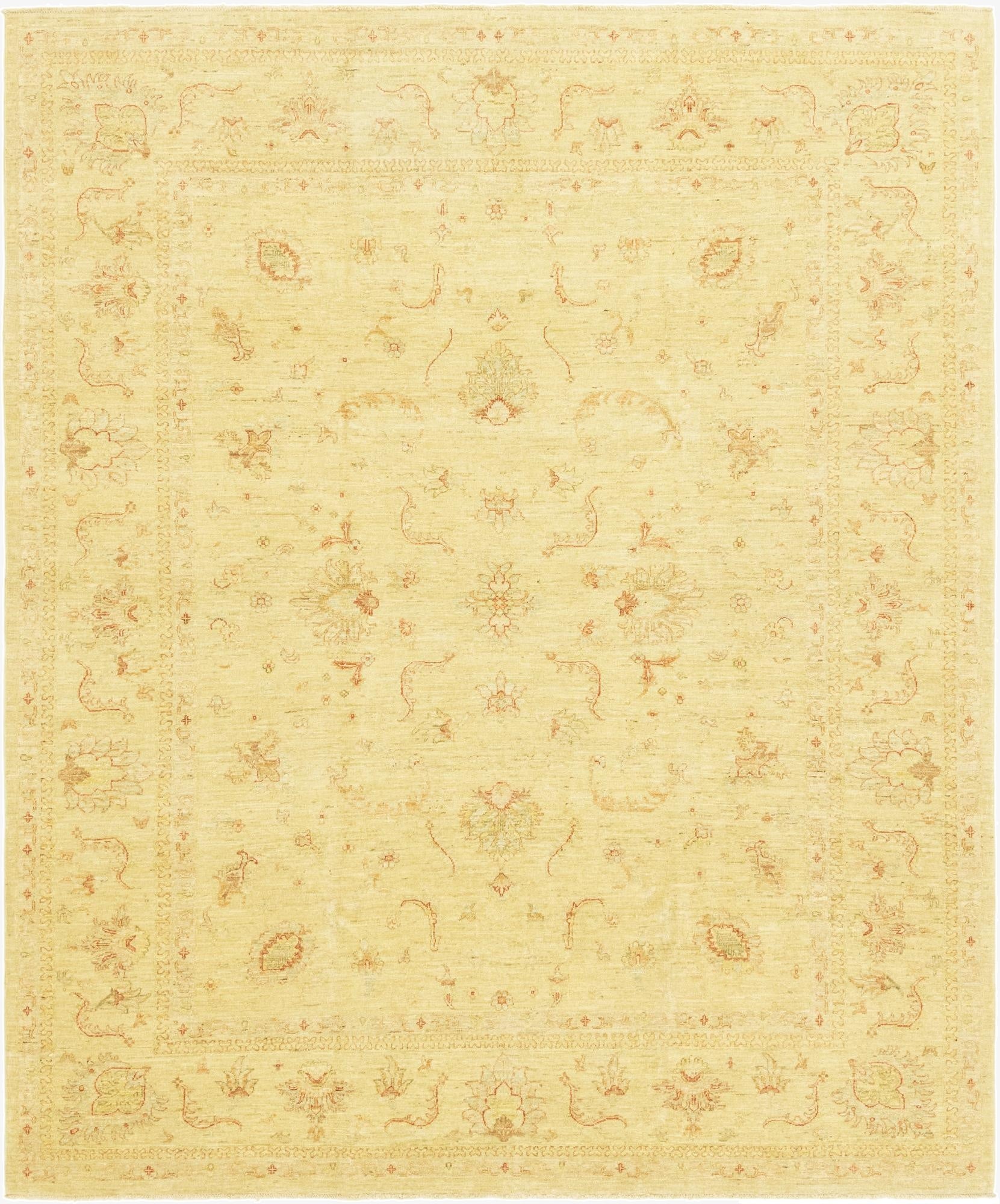 8' 2 x 9' 10  Hand Knotted Peshawar Ziegler Rug