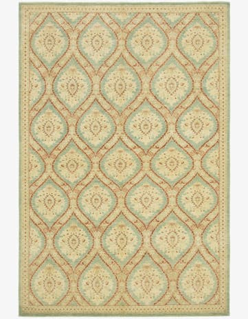 6' 5 x 9' 7 Hand Knotted Peshawar Ziegler Rug