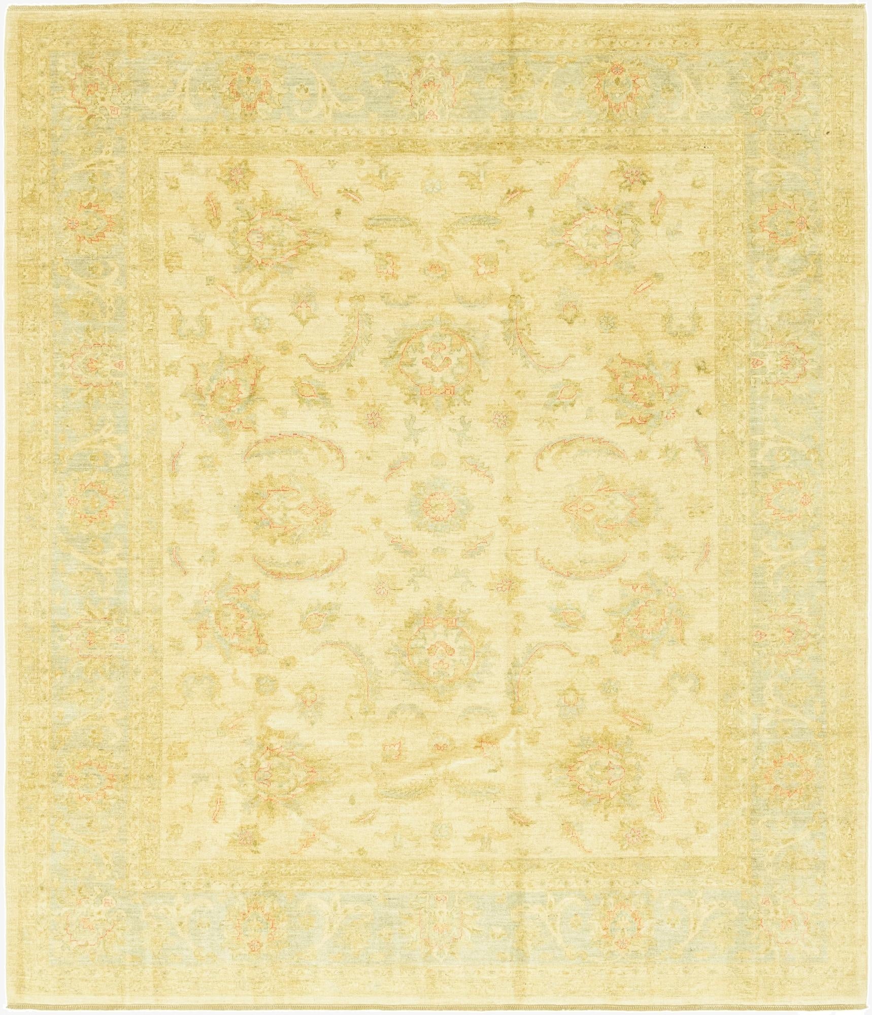 8' 3 x 9' 7  Hand Knotted Peshawar Ziegler Rug