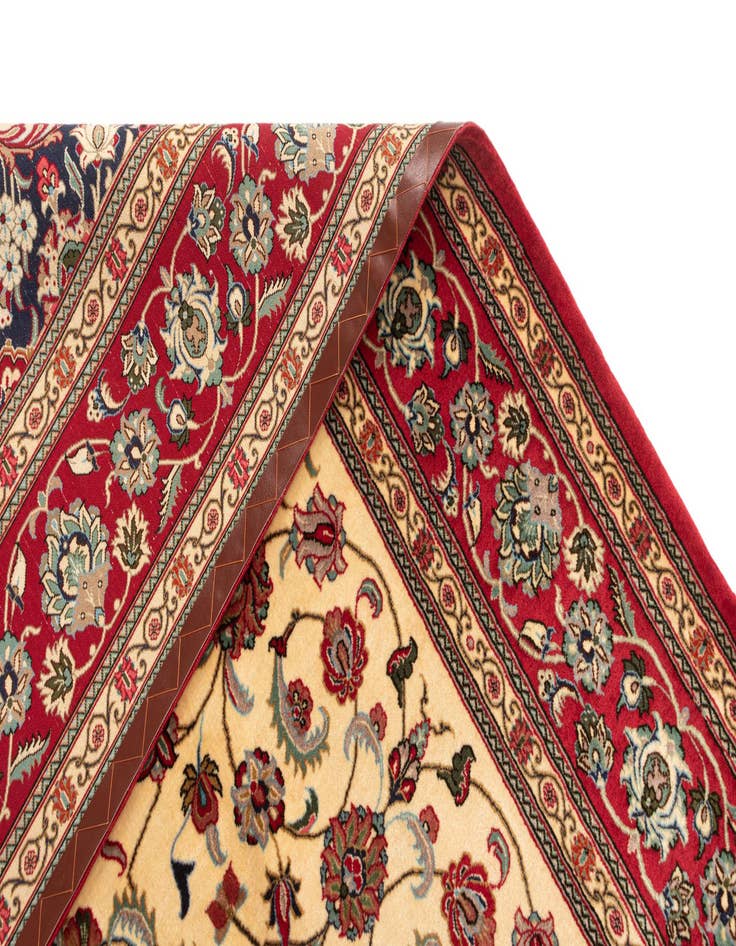 Detail image of 6' 10 x 9' 7  Hand Knotted Qom Persian Rug