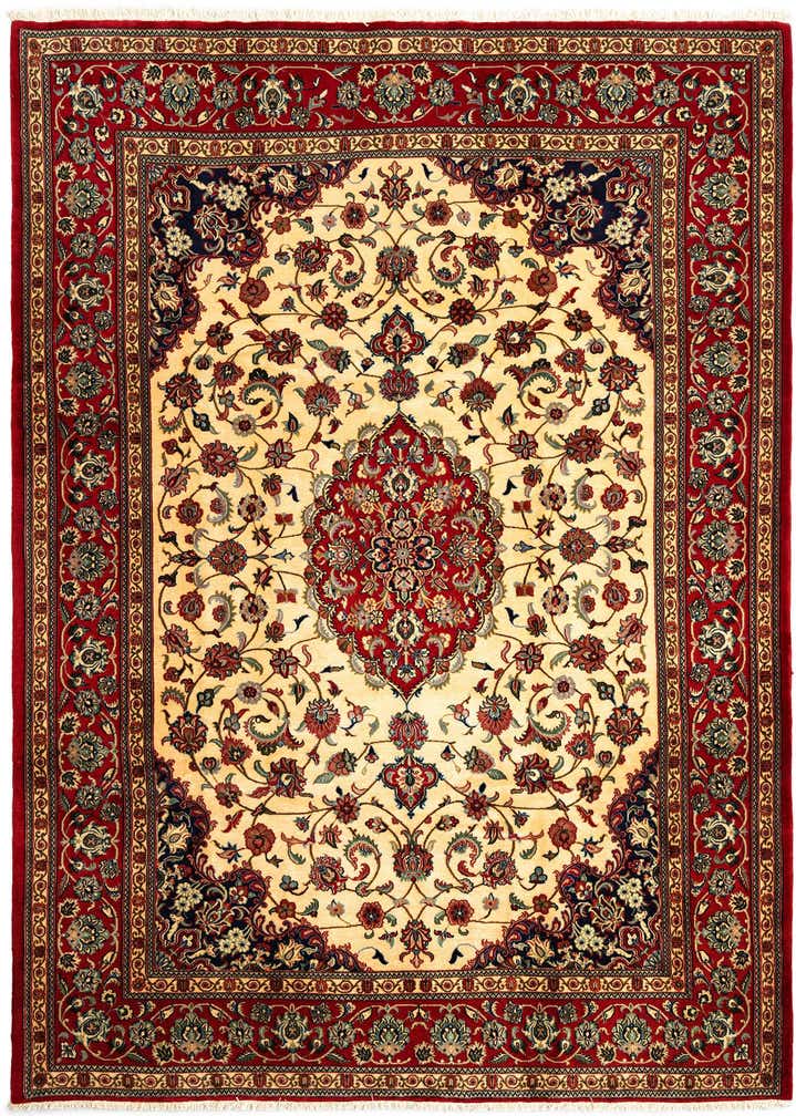 6' 10 x 9' 7 Hand Knotted Qom Persian Rug