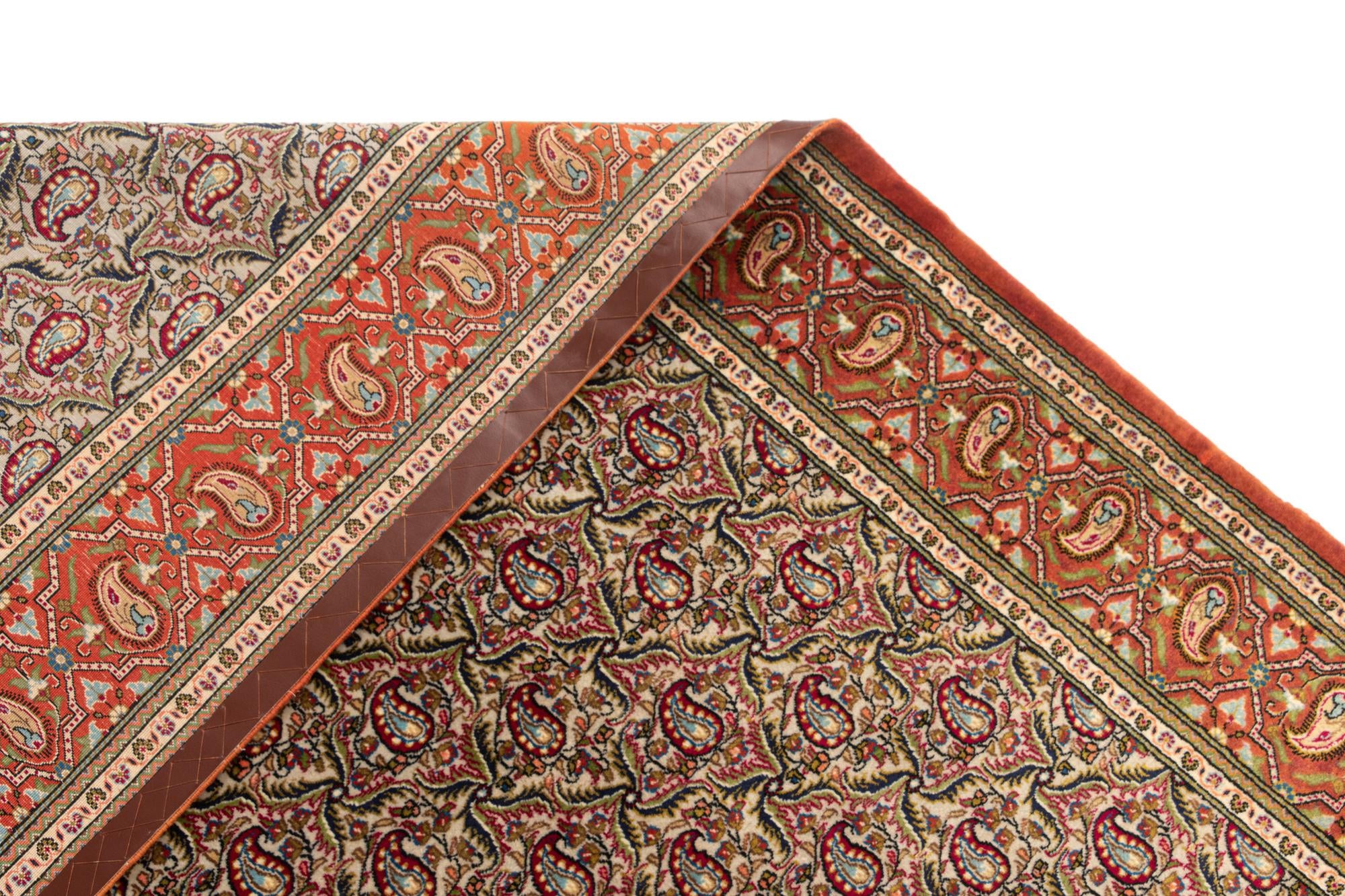 6' 4 x 9' 5 Hand Knotted Qom Persian Rug