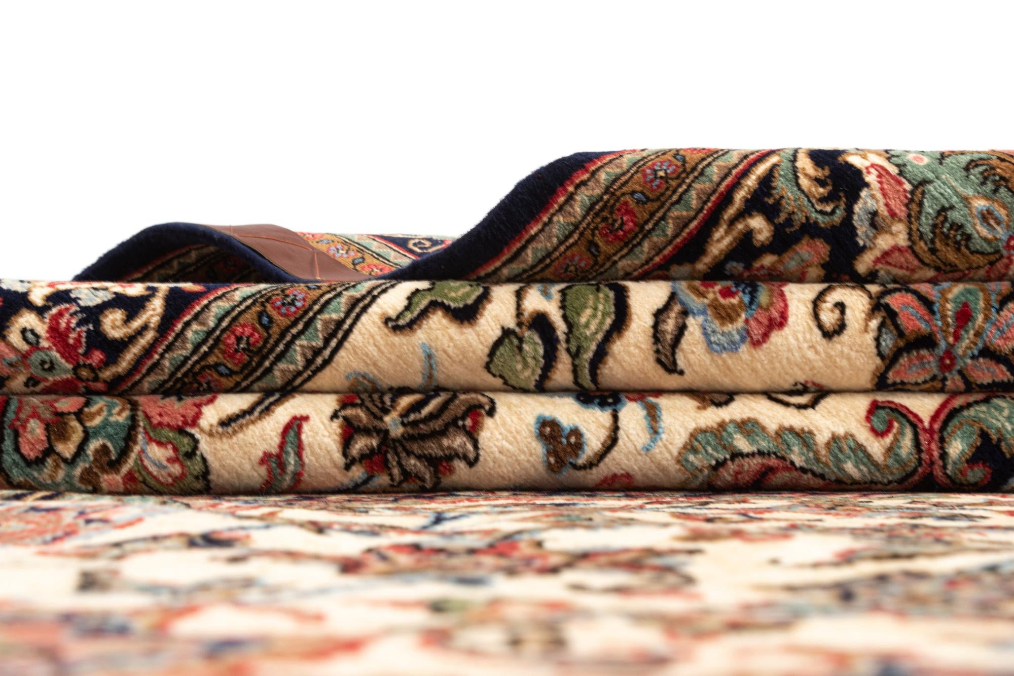 6' 8 x 9' 7 Hand Knotted Qom Persian Rug