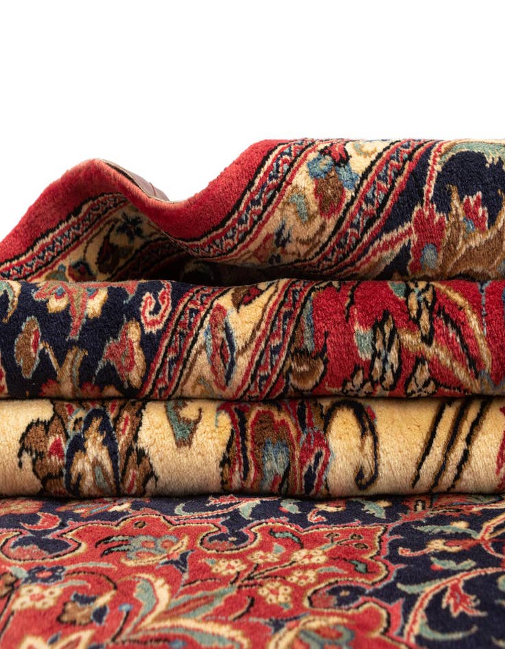 Detail image of 6' 8 x 10' 3  Hand Knotted Qom Persian Rug