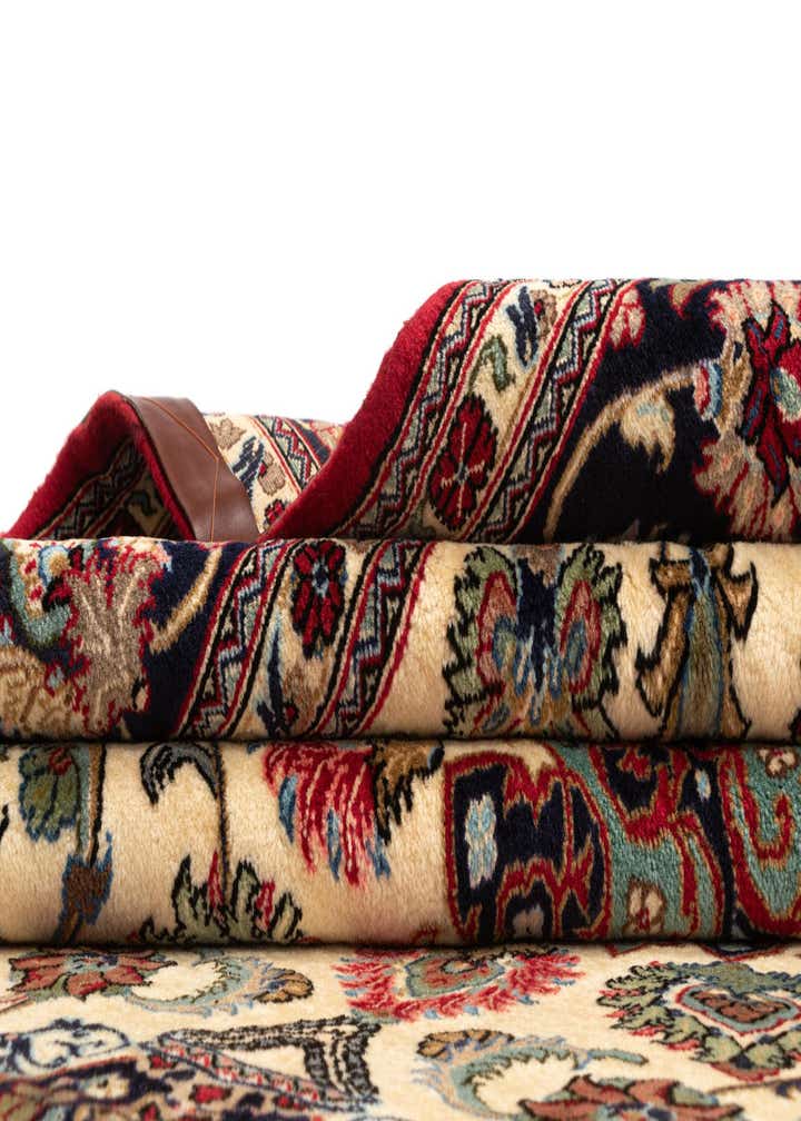 6' 9 x 9' 11 Hand Knotted Qom Persian Rug