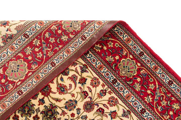 6' 8 x 9' 11 Hand Knotted Qom Persian Rug