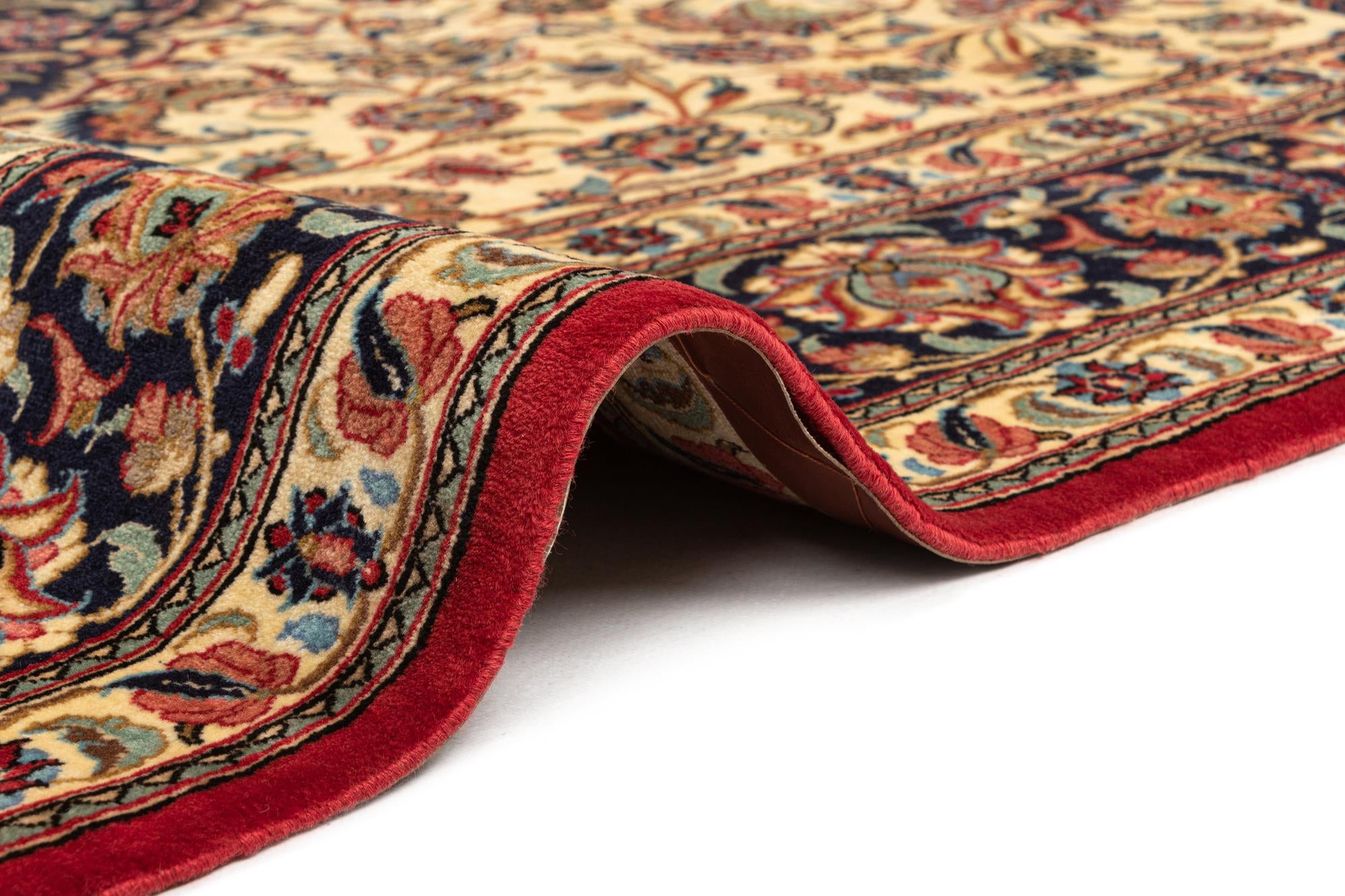 6' 7 x 9' 10 Hand Knotted Qom Persian Rug