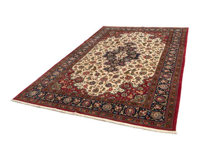 6' 8 x 10' Hand Knotted Qom Persian Rug