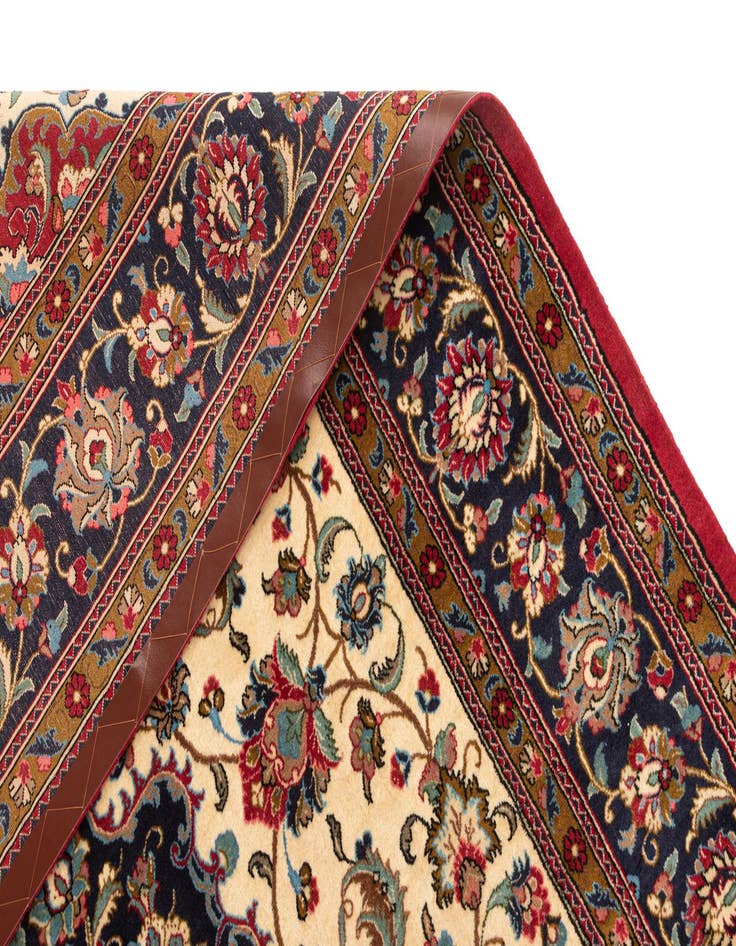 Detail image of 6' 8 x 10'  Hand Knotted Qom Persian Rug