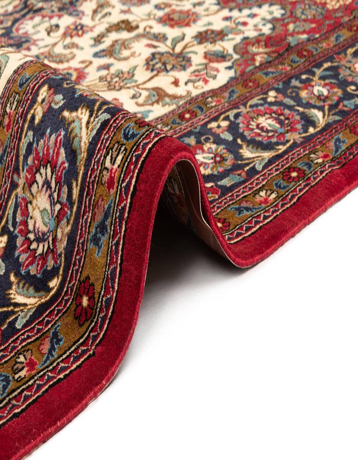 Detail image of 6' 8 x 10'  Hand Knotted Qom Persian Rug