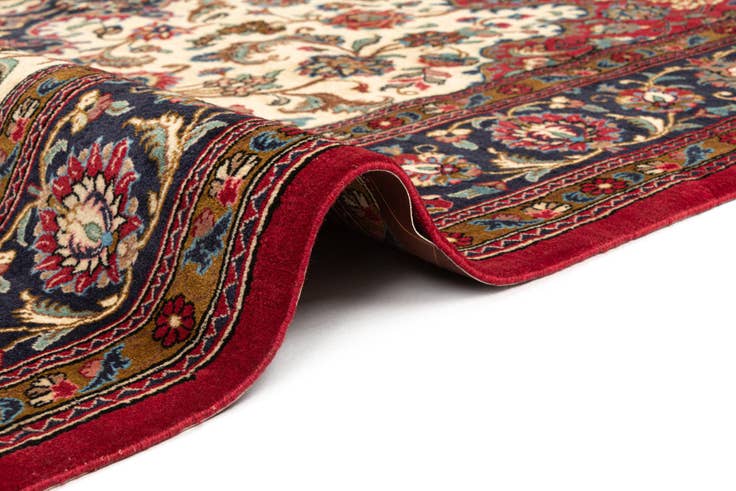 Detail image of 6' 8 x 10' Hand Knotted Qom Persian Rug
