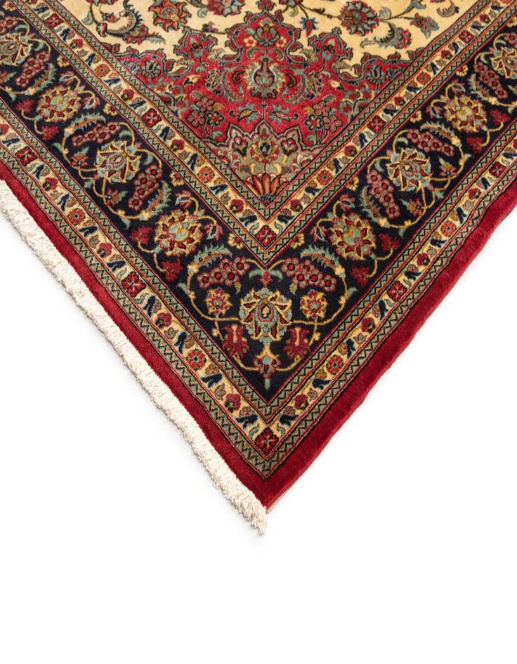 Detail image of 6' 7 x 10'  Hand Knotted Qom Persian Rug