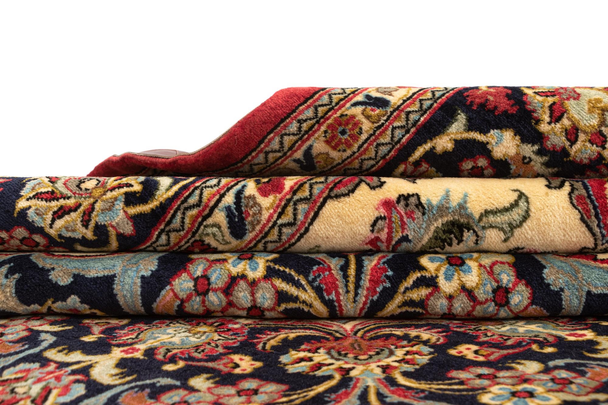 6' 7 x 10' Hand Knotted Qom Persian Rug