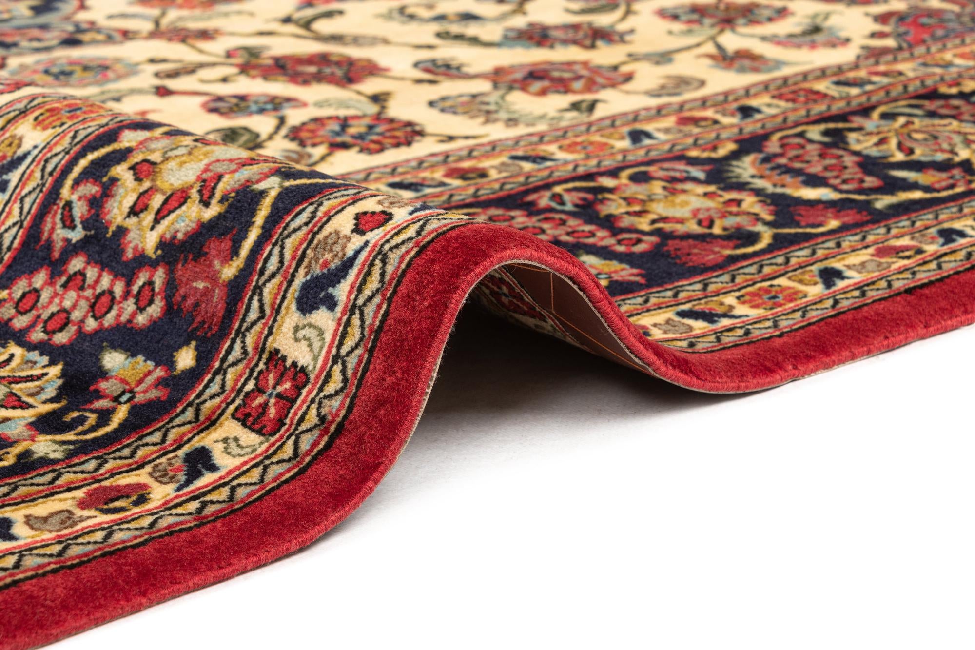 6' 7 x 10' Hand Knotted Qom Persian Rug