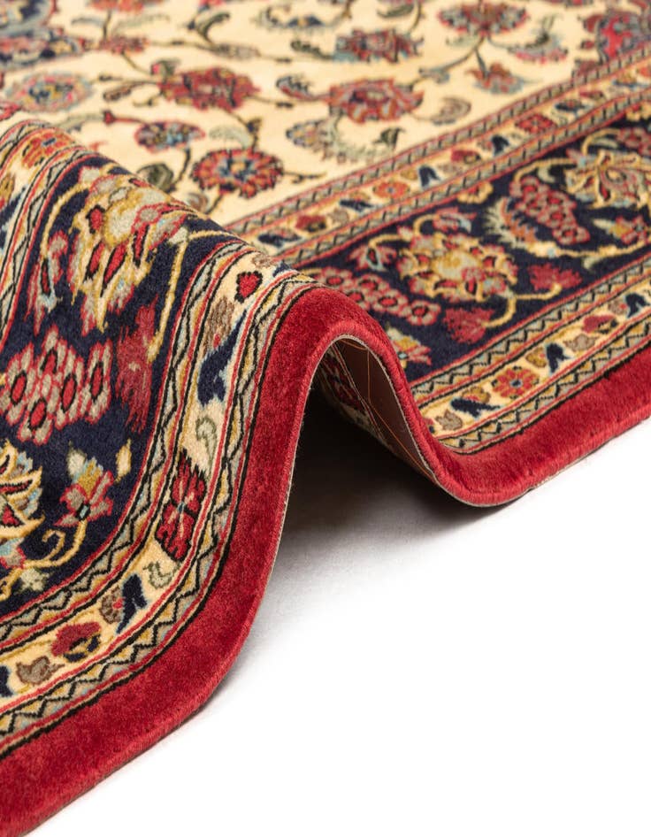 Detail image of 6' 7 x 10'  Hand Knotted Qom Persian Rug