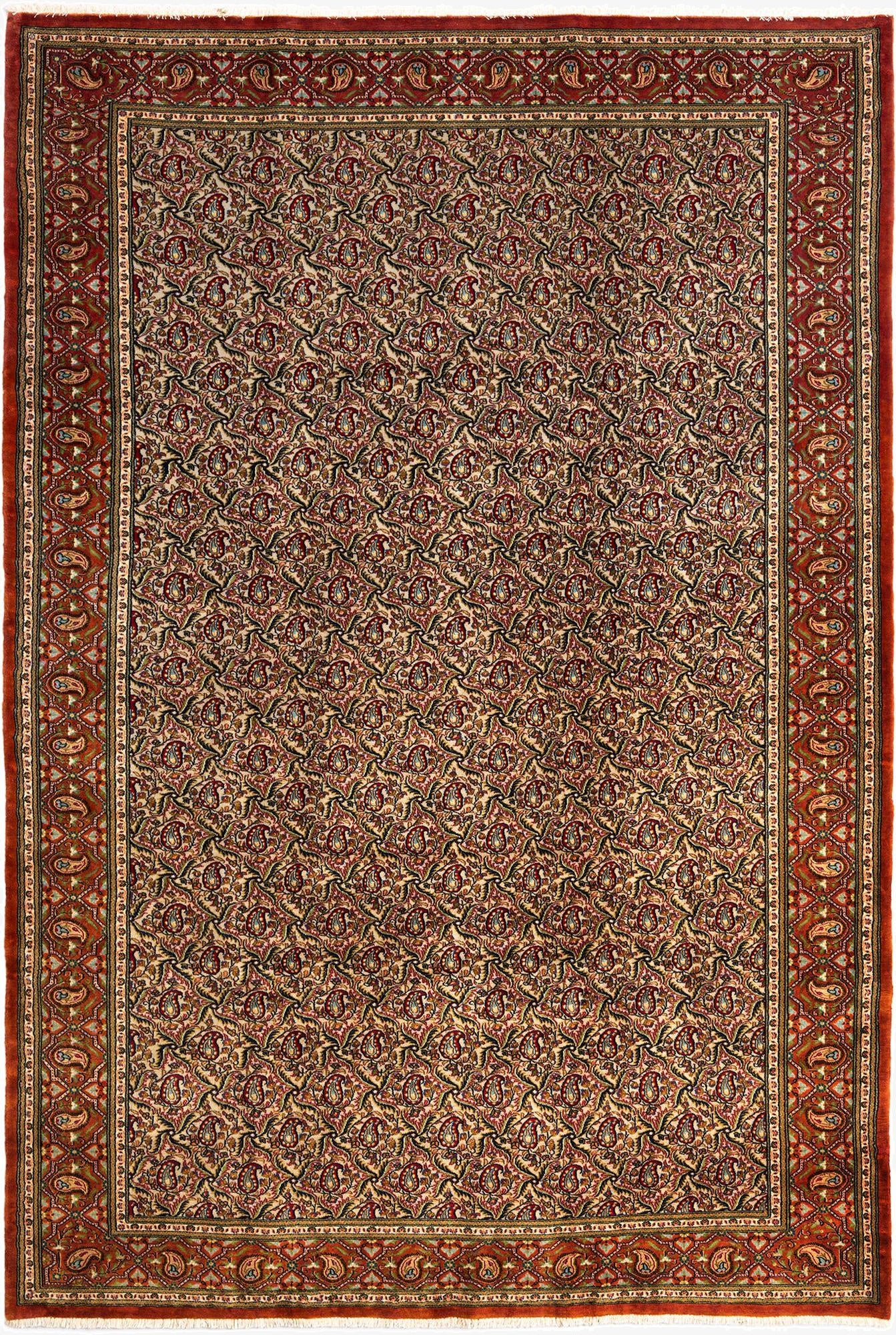 Primary image 193cm x 287cm  Hand Knotted Qom Persian Rug