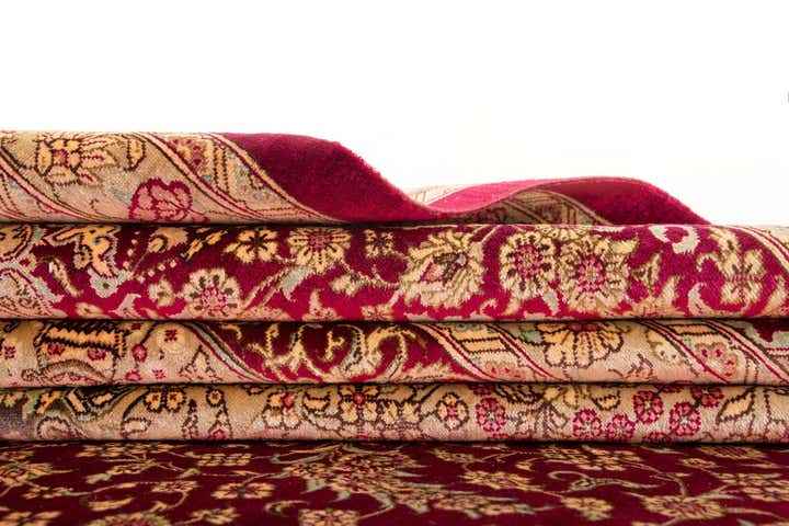 9' 8 x 12' 10 Hand Knotted Qom Silk Persian Rug