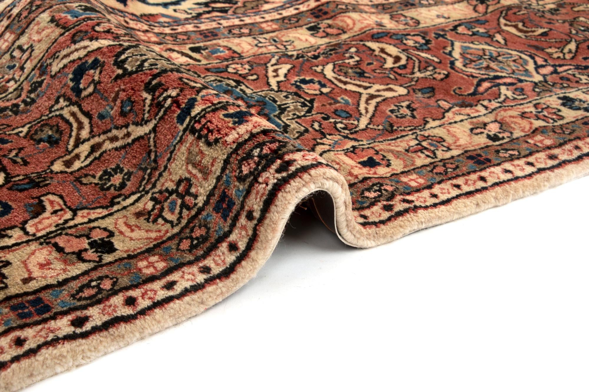8' 11 x 11' 11 Hand Knotted Sarough Persian Wool Rug