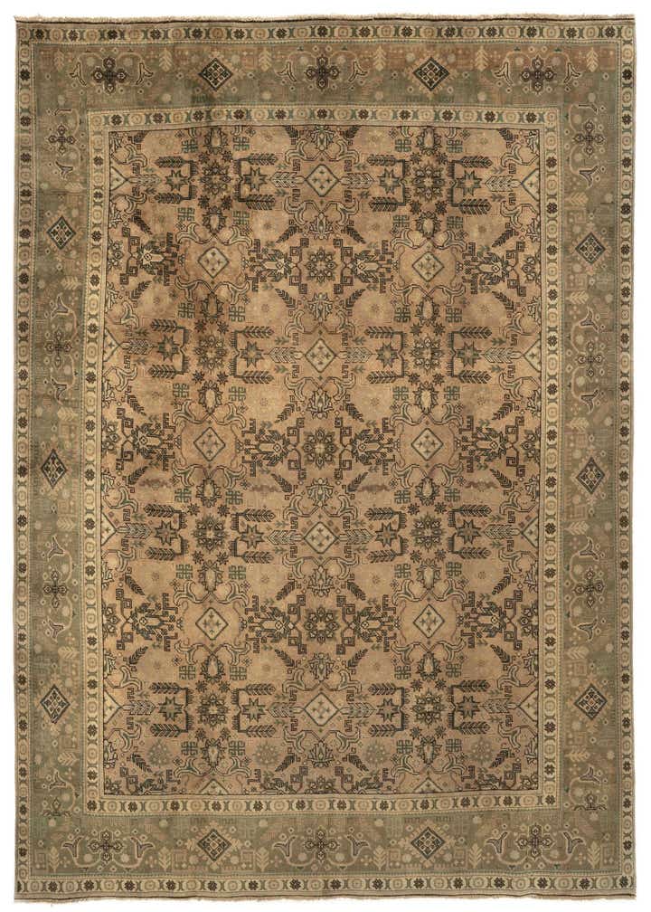 9' 8 x 12' 8 Hand Knotted Sarough Persian Wool Rug