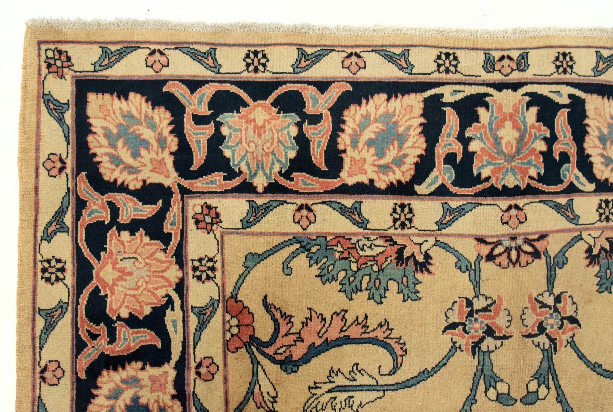 6' 10 x 9' 10 Hand Knotted Sarough Persian Wool Rug