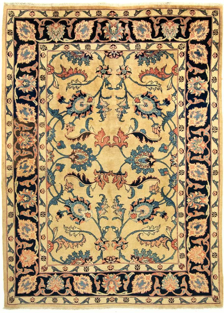 6' 10 x 9' 10 Hand Knotted Sarough Persian Wool Rug