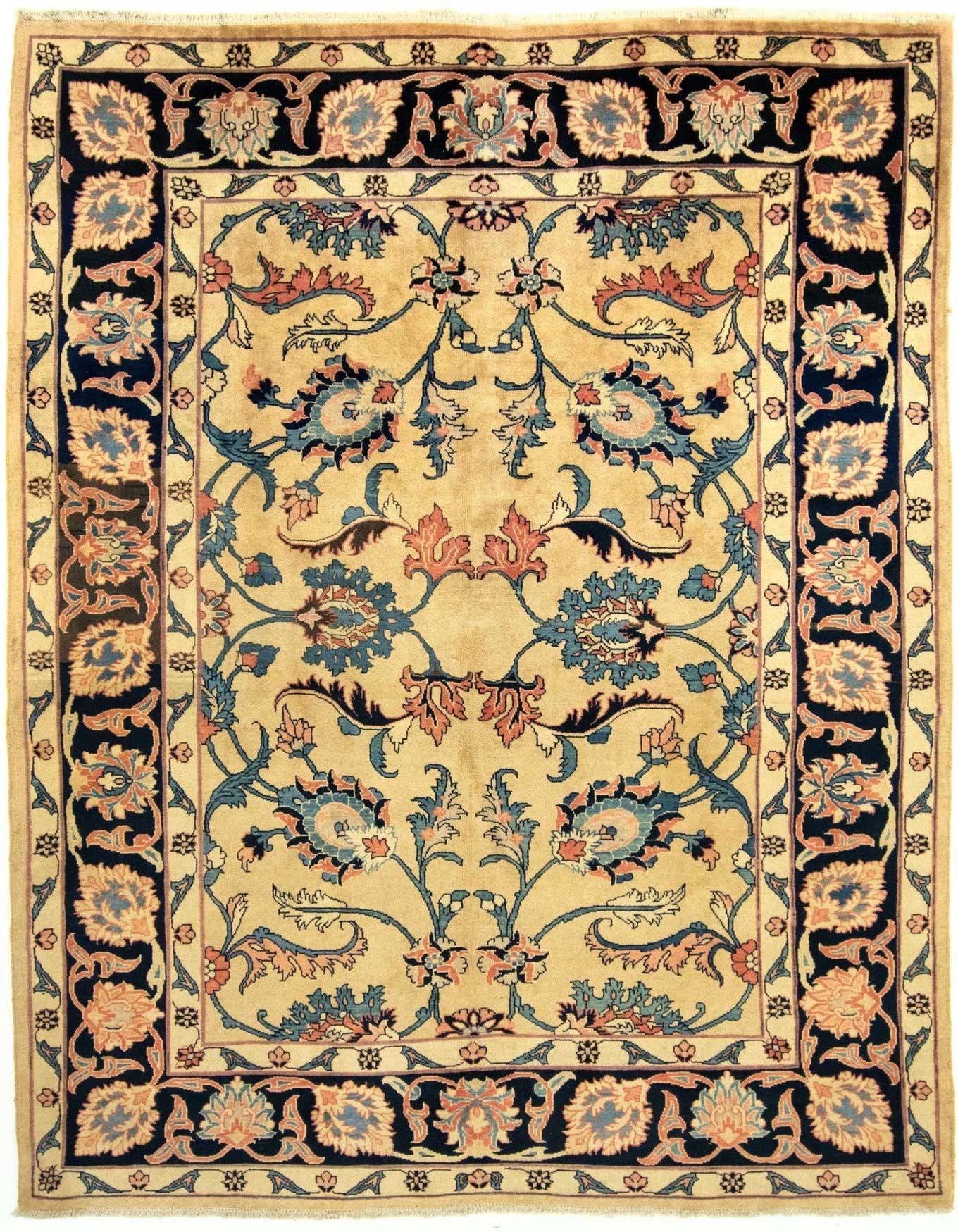 6' 10 x 9' 10 Hand Knotted Sarough Persian Wool Rug