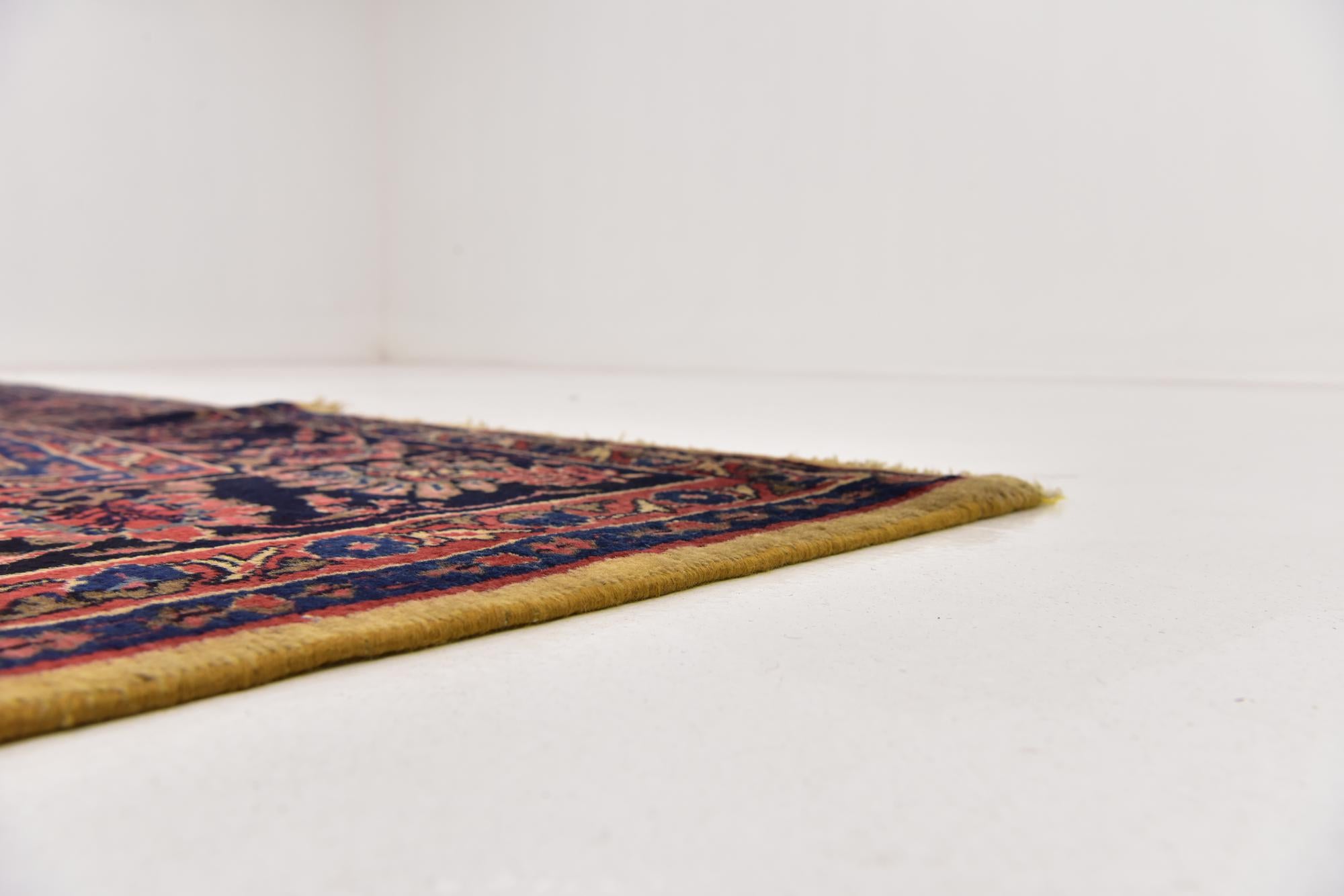 7' 5 x 10' 5 Hand Knotted Sarough Persian Wool Rug
