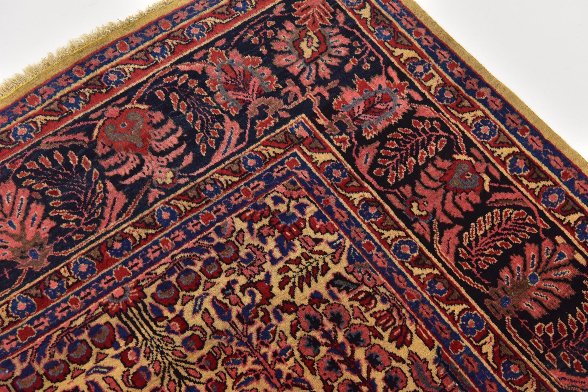 7' 5 x 10' 5 Hand Knotted Sarough Persian Wool Rug