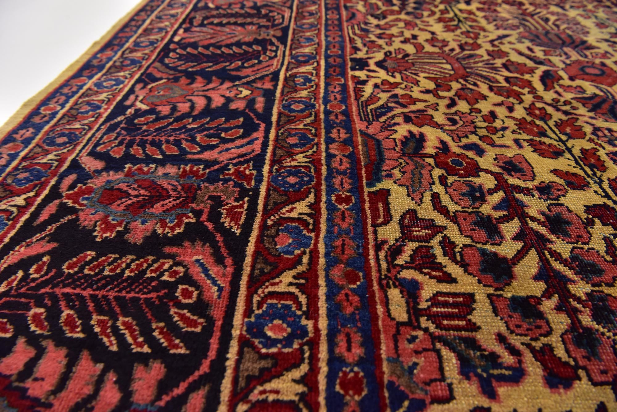 7' 5 x 10' 5 Hand Knotted Sarough Persian Wool Rug