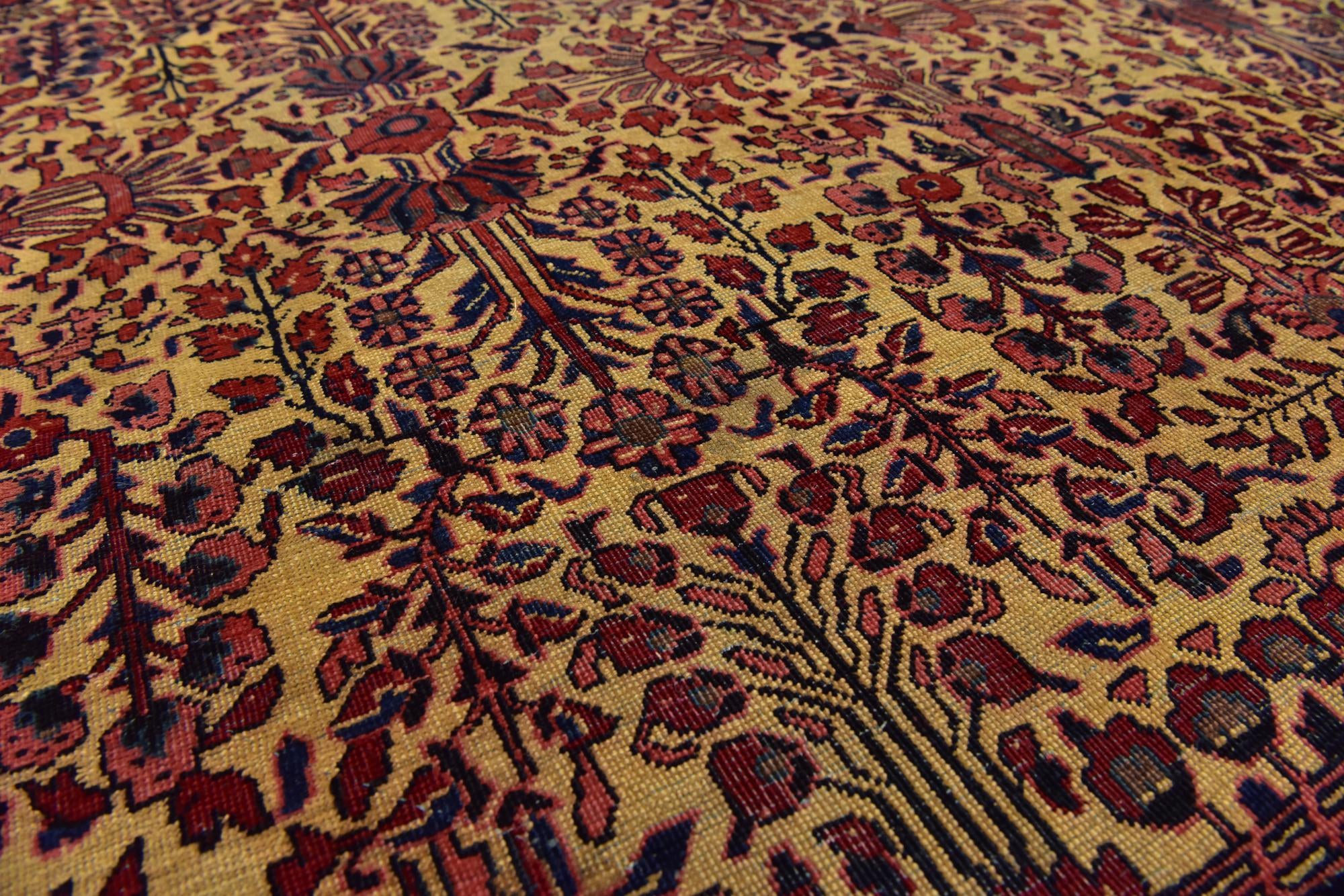 7' 5 x 10' 5 Hand Knotted Sarough Persian Wool Rug