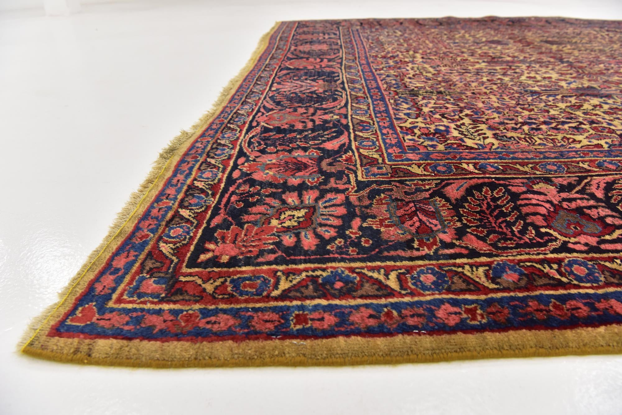 7' 5 x 10' 5 Hand Knotted Sarough Persian Wool Rug