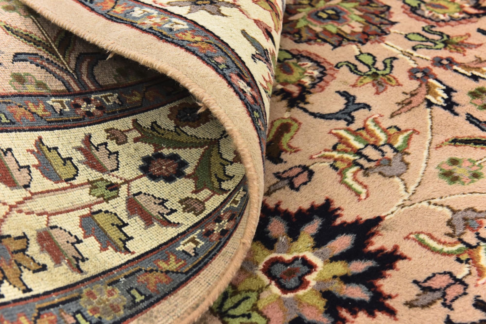 6' 6 x 10' 2 Hand Knotted Sarough Wool Rug