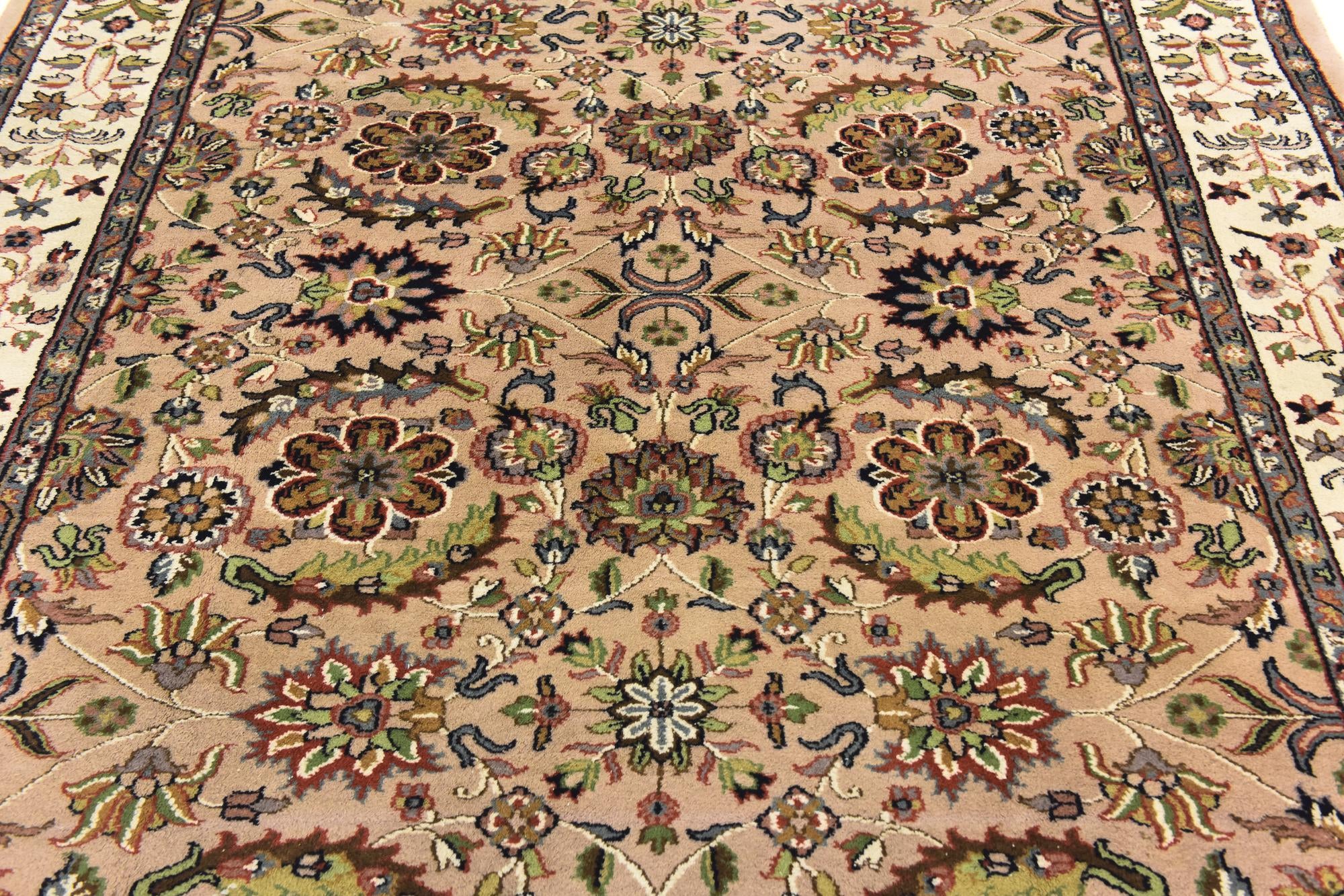 6' 6 x 10' 2 Hand Knotted Sarough Wool Rug