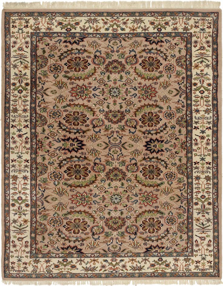 Detail image of 6' 6 x 10' 2 Hand Knotted Sarough Wool Rug