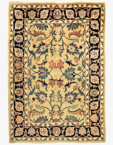 6' 10 x 9' 10 Hand Knotted Sarough Persian Wool Rug