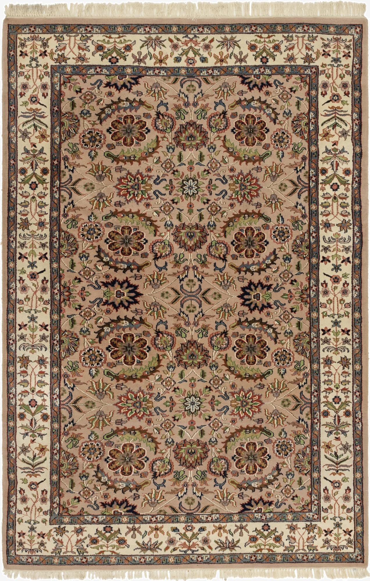 6' 6 x 10' 2  Hand Knotted Sarough Wool Rug