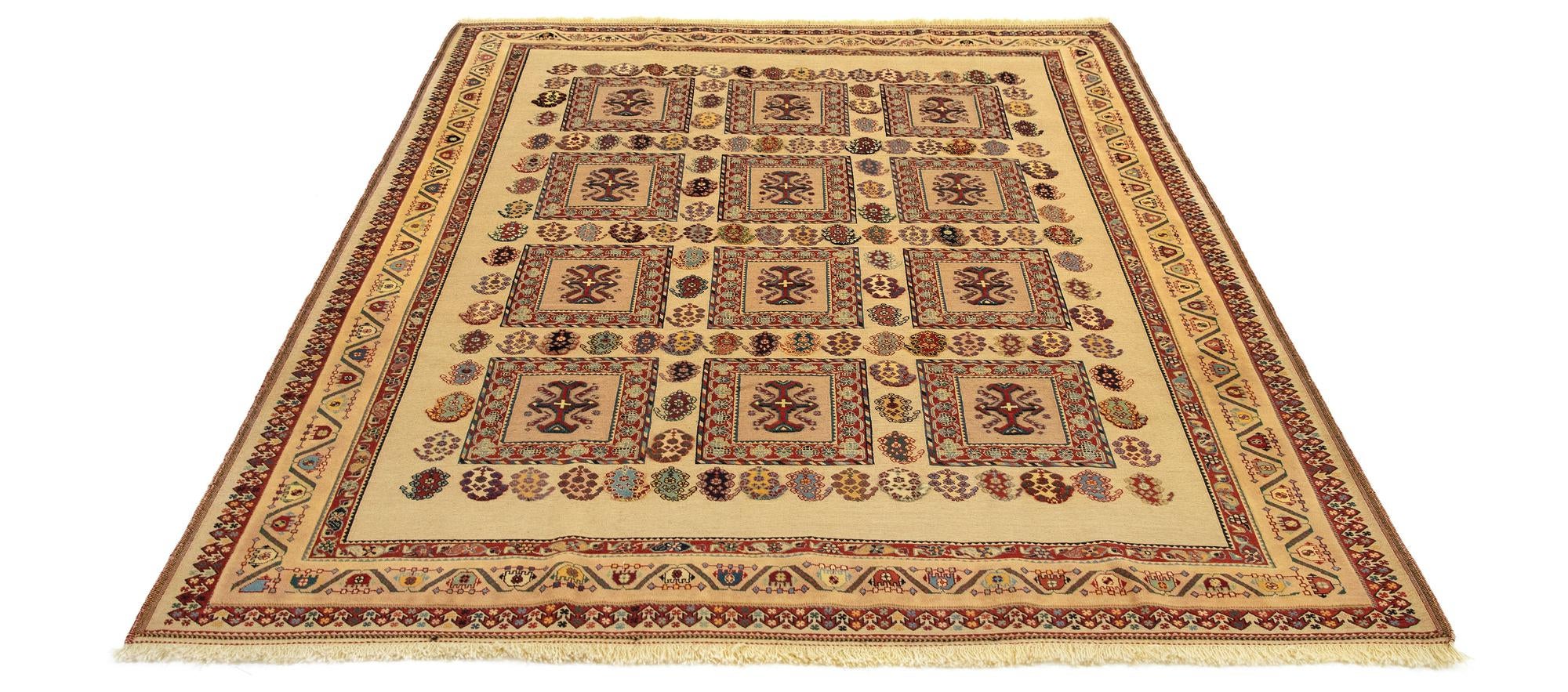 6' 10 x 9' 10 Hand Knotted Sergan Persian Rug
