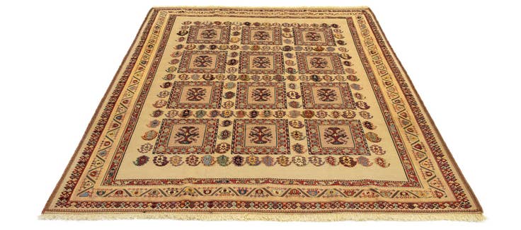 Detail image of 6' 10 x 9' 10 Hand Knotted Sergan Persian Rug