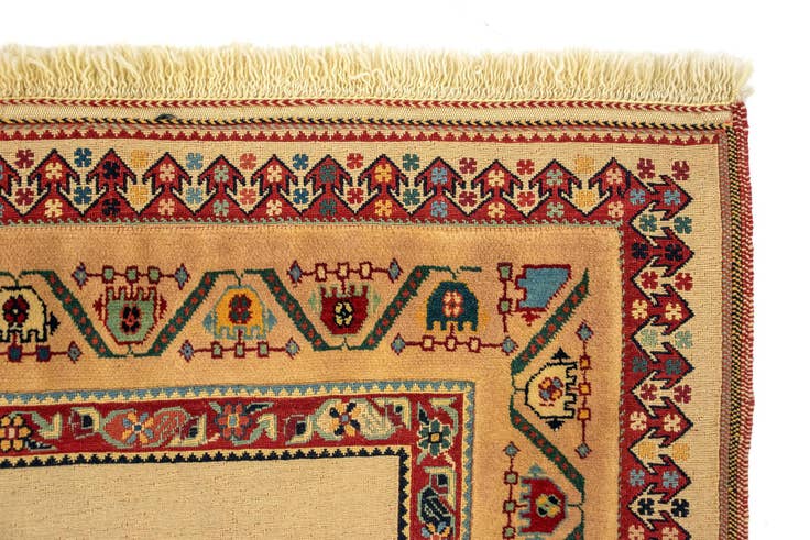 Detail image of 6' 10 x 9' 10 Hand Knotted Sergan Persian Rug